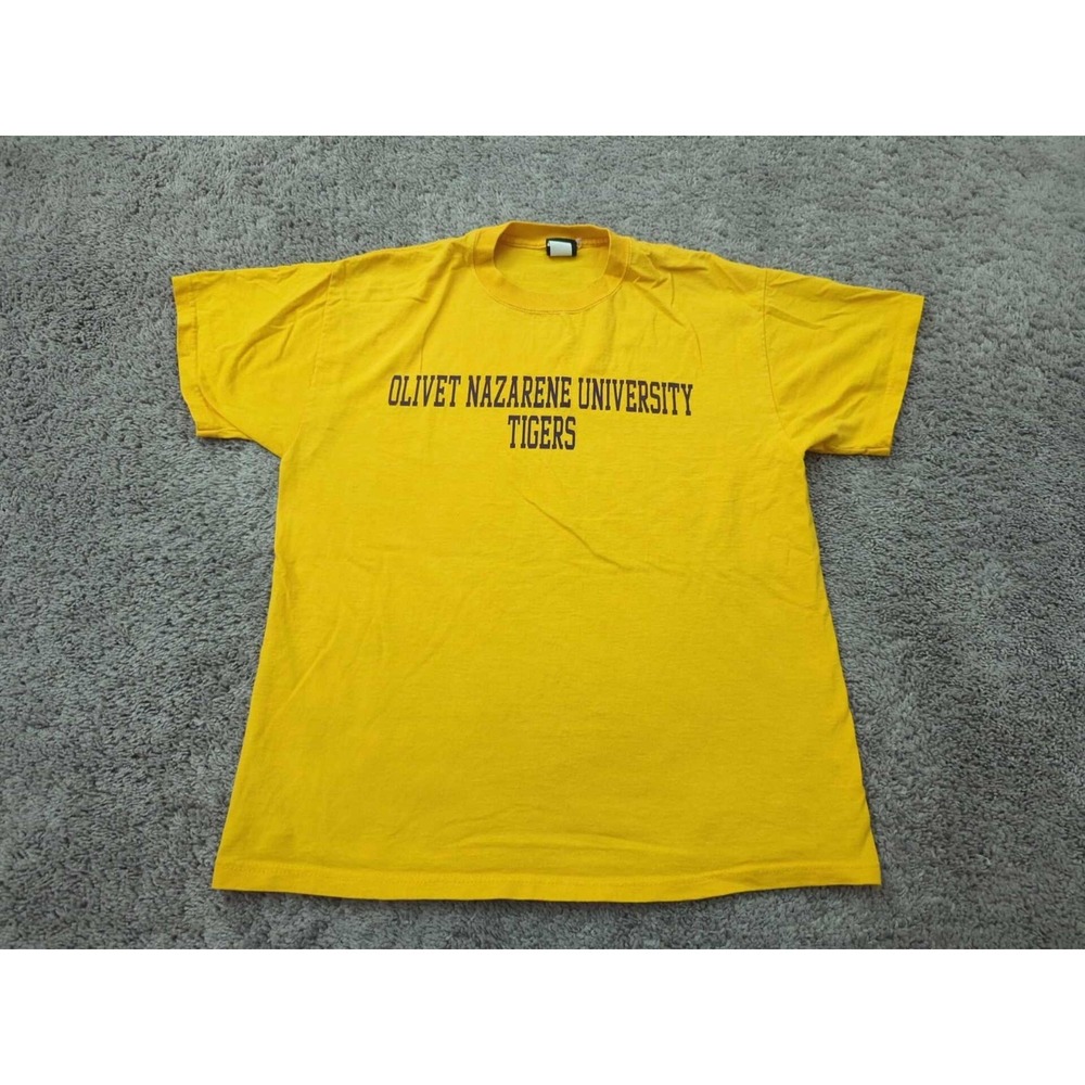 Vintage Olivet Nazarene University Tigers T Shirt Mens L NAIA MV Sport USA made